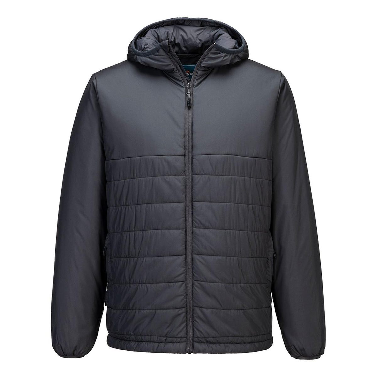 Portwest Klassieke Regenkleding Bescherming Tegen Alle Weersomstandigheden Jassen S608 professioneel capuchon gevoerd baffle metaalgrijs(MG)