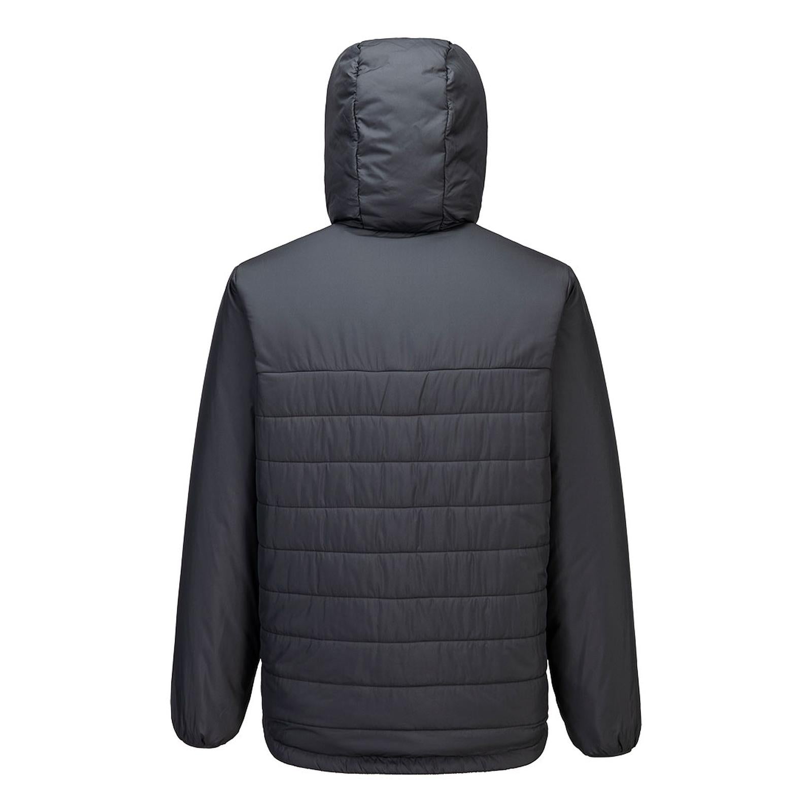 Portwest Klassieke Regenkleding Bescherming Tegen Alle Weersomstandigheden Jassen S608 professioneel capuchon gevoerd baffle metaalgrijs(MG)
