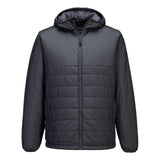 Portwest Klassieke Regenkleding Bescherming Tegen Alle Weersomstandigheden Jassen S608 professioneel capuchon gevoerd baffle metaalgrijs(MG)