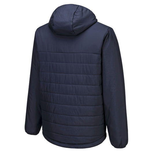 Portwest Klassieke Regenkleding Bescherming Tegen Alle Weersomstandigheden Jassen S608 professioneel capuchon gevoerd baffle donker marineblauw(NV)