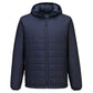 Portwest Klassieke Regenkleding Alle Weersomstandigheden Jassen S608 professioneel capuchon gevoerd baffle donker marineblauw(NV)