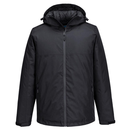 Portwest Klassieke Regenkleding Bescherming Tegen Alle Weersomstandigheden Winterjack S611 professioneel zwart(BK)