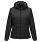 Portwest Dames regenkleding Alle Weersomstandigheden Jas S613 professioneel dames capuchon gevoerd baffle zwart(BK)