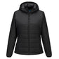 Portwest Dames regenkleding Bescherming Tegen Alle Weersomstandigheden Jas S613 professioneel dames capuchon gevoerd baffle zwart(BK)