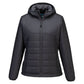 Portwest Dames regenkleding Alle Weersomstandigheden Jas S613 professioneel dames capuchon gevoerd baffle metaalgrijs(MG)