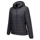 Portwest Dames regenkleding Bescherming Tegen Alle Weersomstandigheden Jas S613 professioneel dames capuchon gevoerd baffle metaalgrijs(MG)