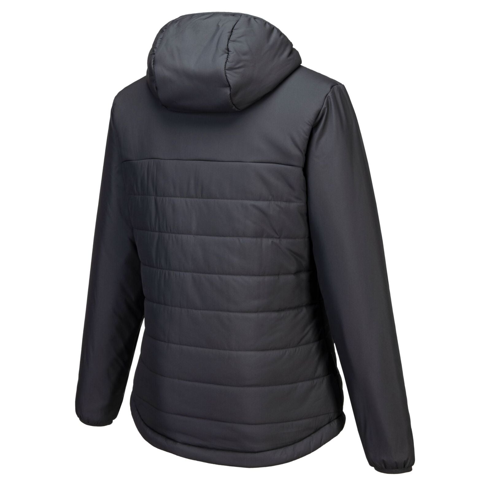 Portwest Dames regenkleding Bescherming Tegen Alle Weersomstandigheden Jas S613 professioneel dames capuchon gevoerd baffle metaalgrijs(MG)