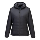 Portwest Dames regenkleding Bescherming Tegen Alle Weersomstandigheden Jas S613 professioneel dames capuchon gevoerd baffle metaalgrijs(MG)