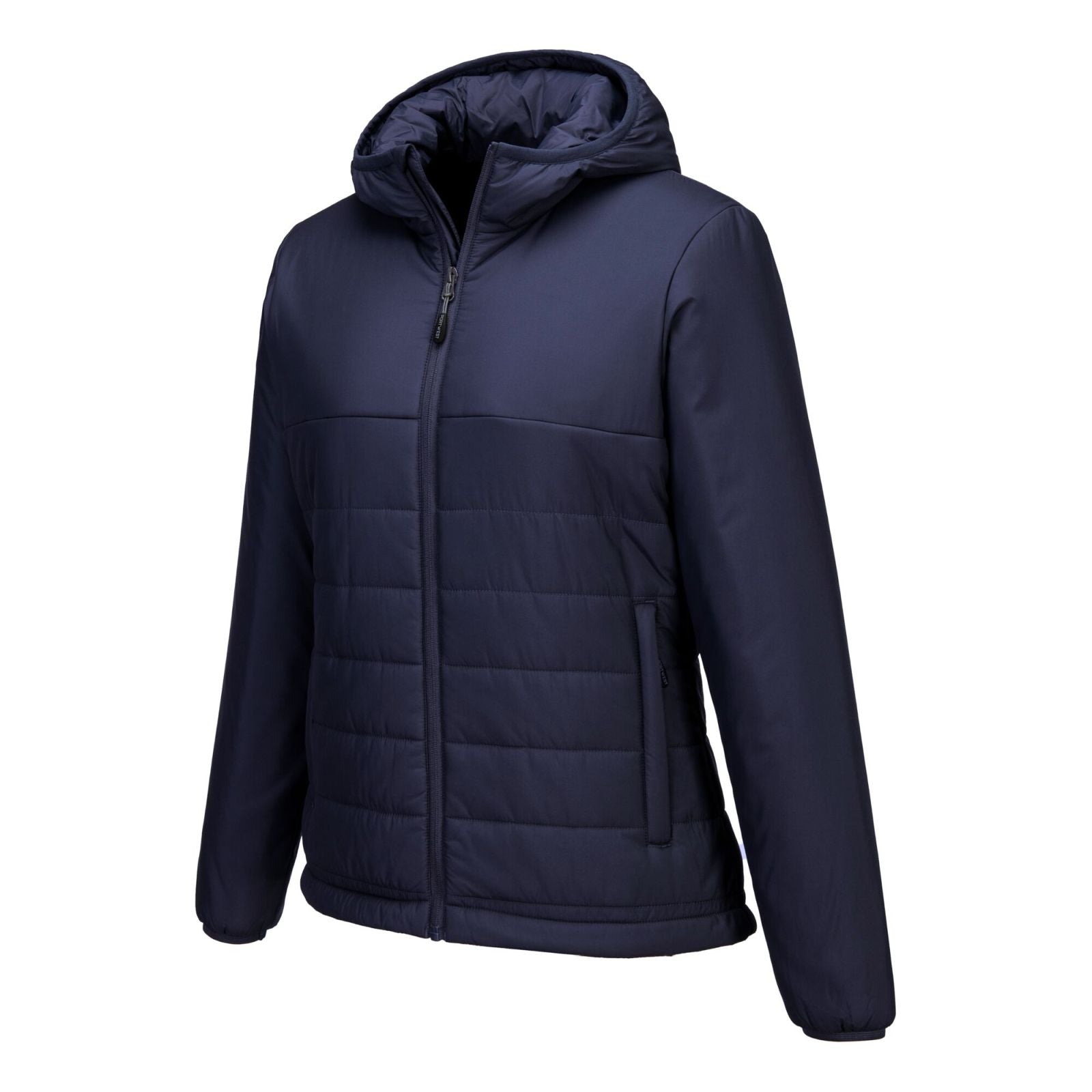 Portwest Dames regenkleding Alle Weersomstandigheden Jas S613 professioneel dames capuchon gevoerd baffle marineblauw(NV)