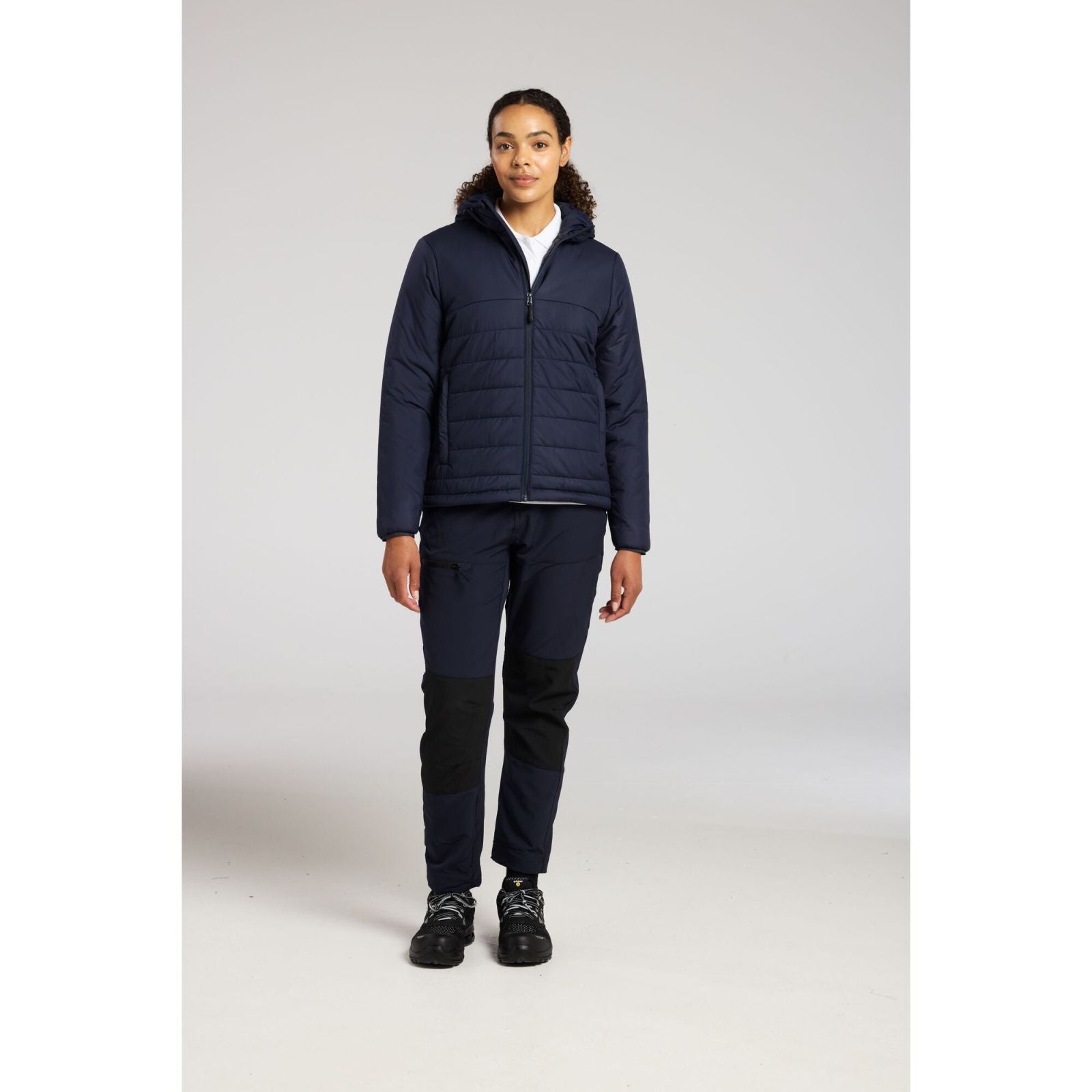 Portwest Dames regenkleding Bescherming Tegen Alle Weersomstandigheden Jas S613 professioneel dames capuchon gevoerd baffle donker marineblauw(NV)