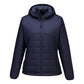 Portwest Dames regenkleding Bescherming Tegen Alle Weersomstandigheden Jas S613 professioneel dames capuchon gevoerd baffle donker marineblauw(NV)