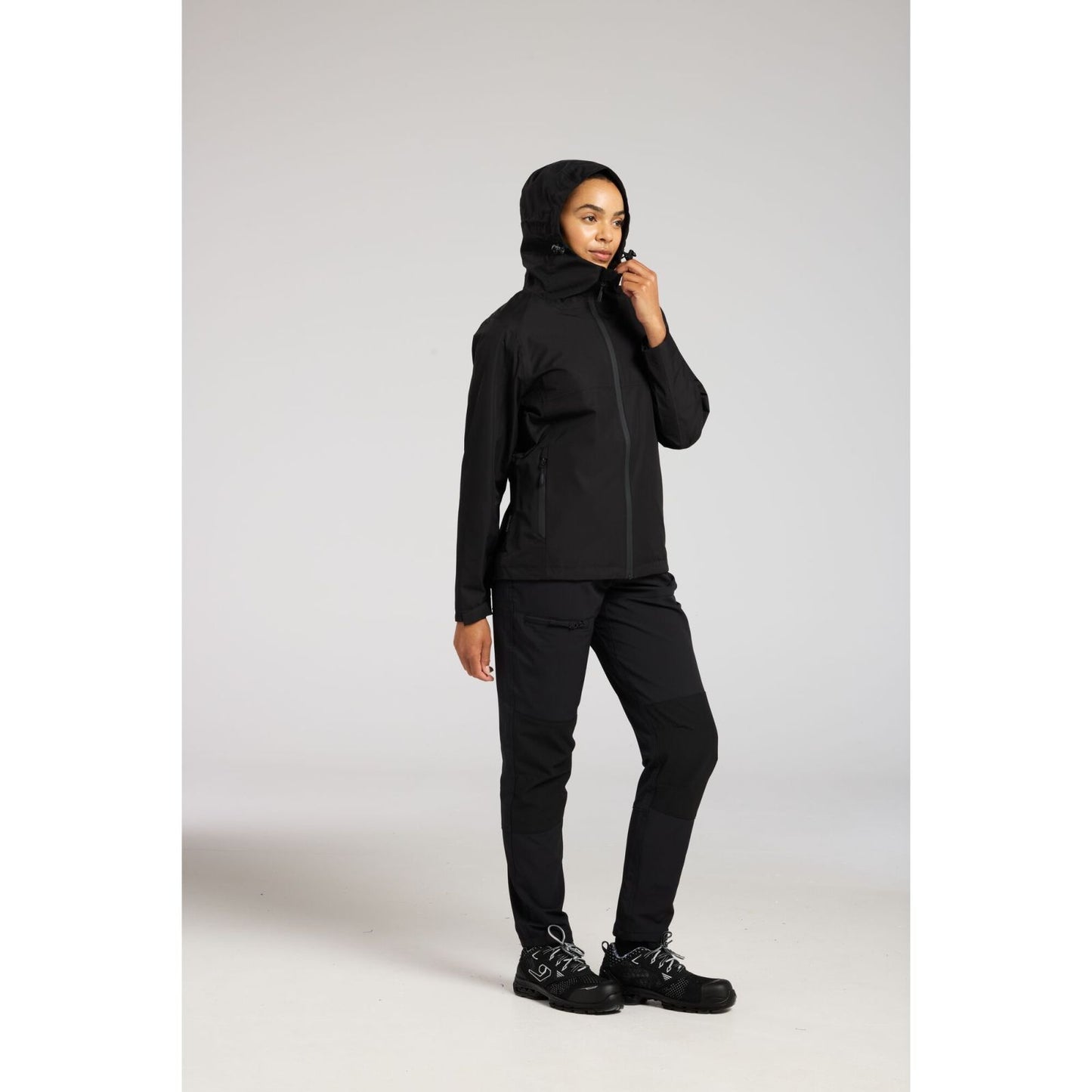 Portwest Dames regenkleding Alle Weersomstandigheden Regenjack S614 professioneel dames zwart(BK)