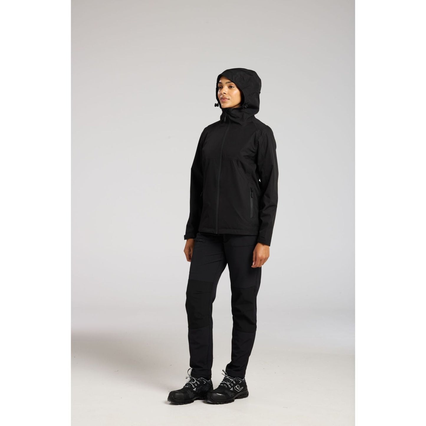 Portwest Dames regenkleding Alle Weersomstandigheden Regenjack S614 professioneel dames zwart(BK)