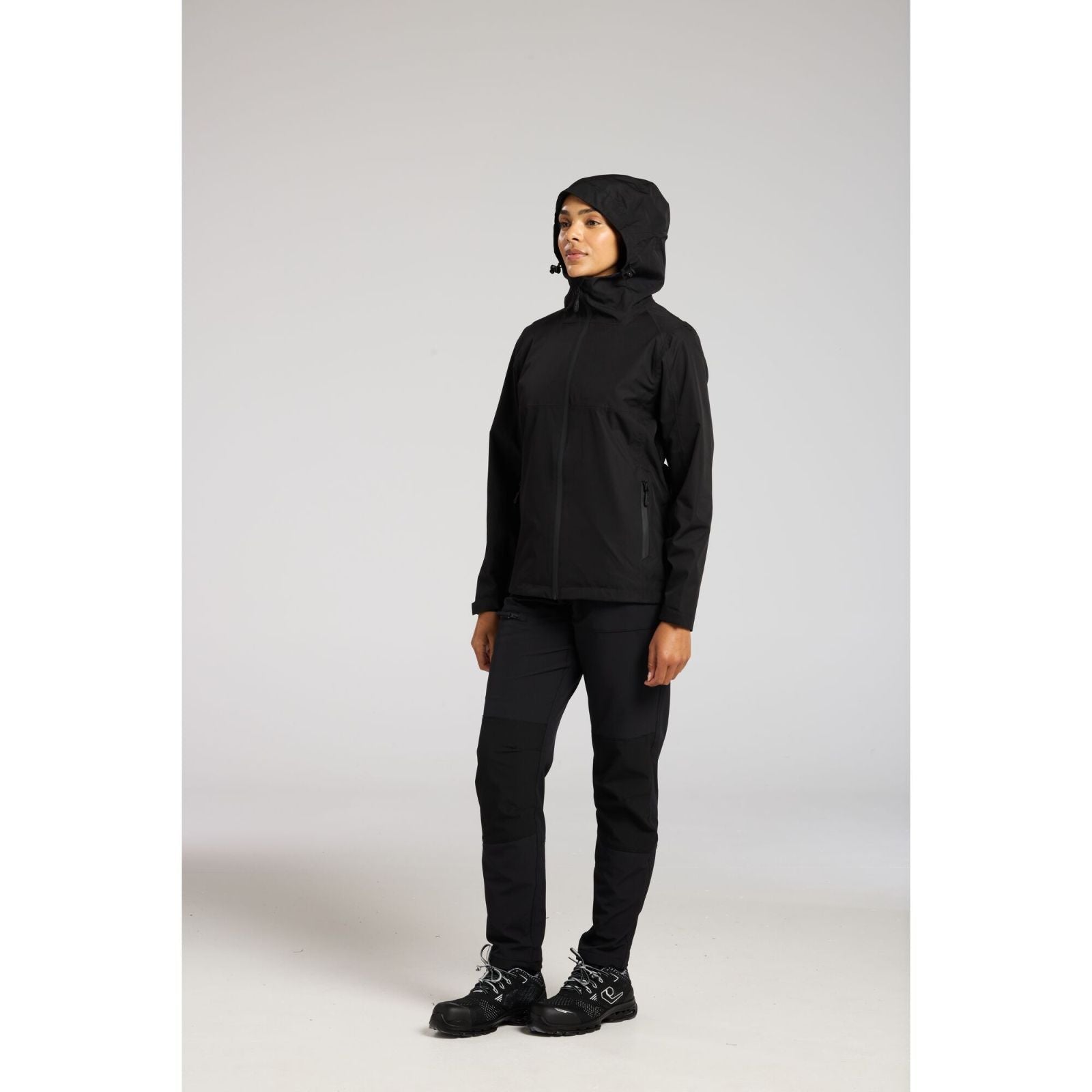 Portwest Dames regenkleding Alle Weersomstandigheden Regenjack S614 professioneel dames zwart(BK)