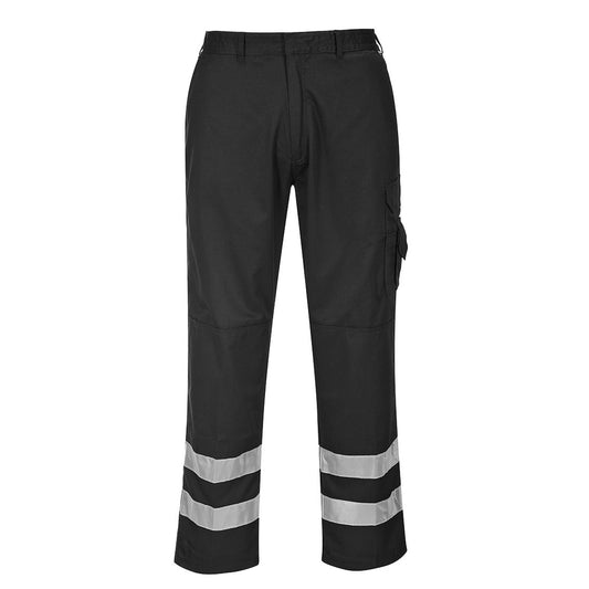 Portwest Broeken S917 UPF50+ UV Reflectieband zwart(BK)