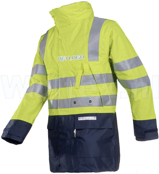 Sioen Jassen Reggio Multinorm- ARC fluo geel-marineblauw