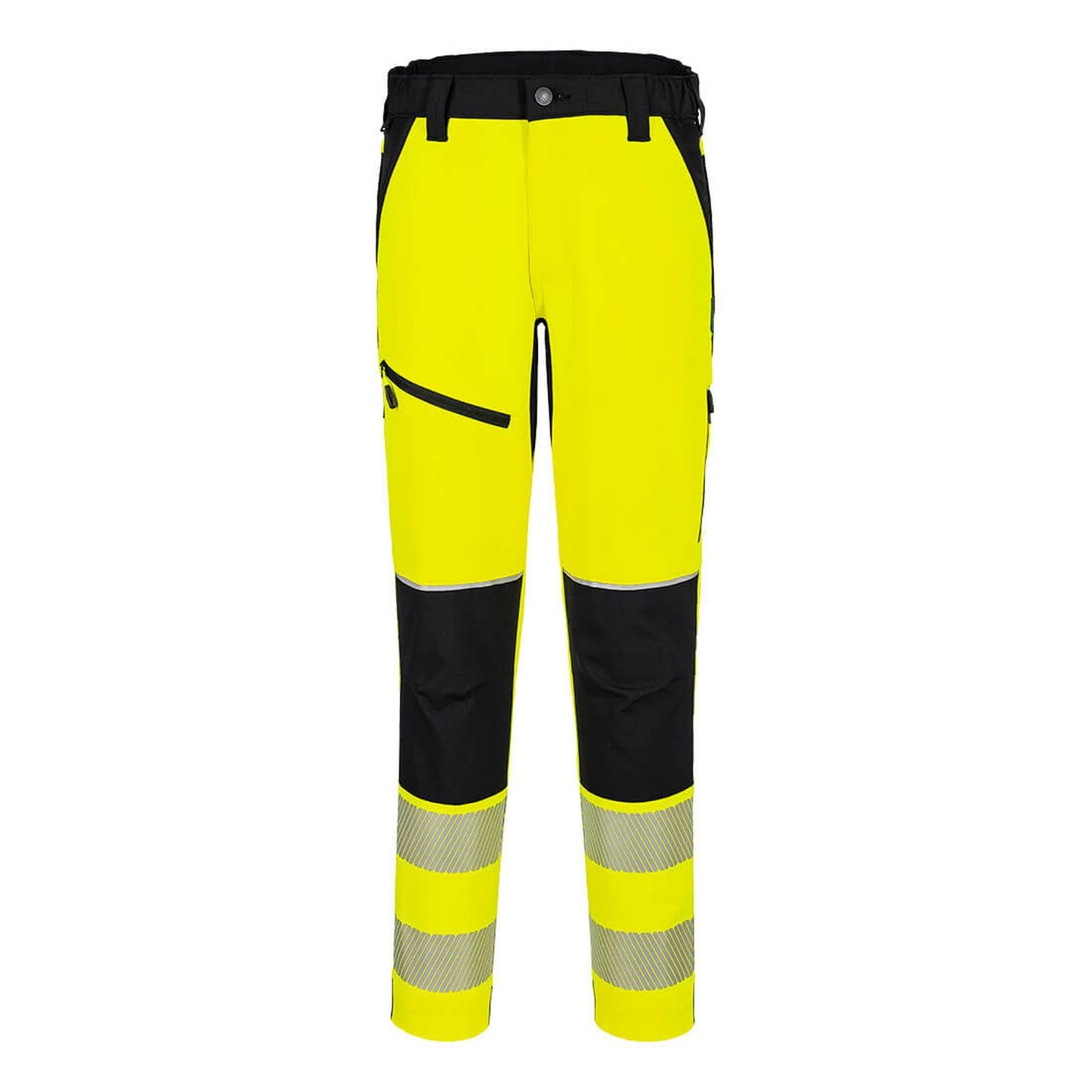Portwest PW3 Hoge zichtbaarheid Broek T140 Hi-Vis stretch geel-zwart(YB)
