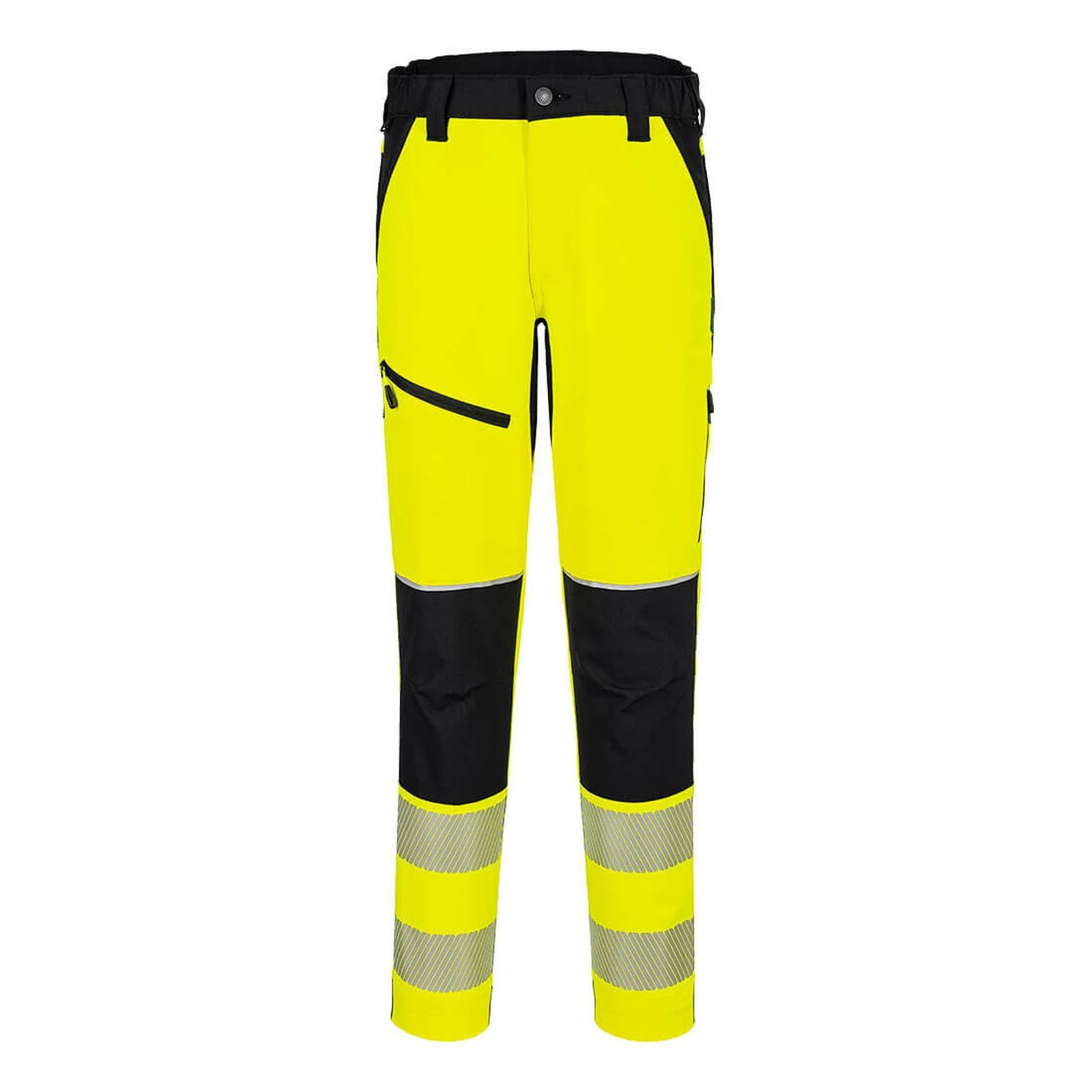 Portwest PW3 Hoge zichtbaarheid Broek T140 Hi-Vis stretch geel-zwart(YB)