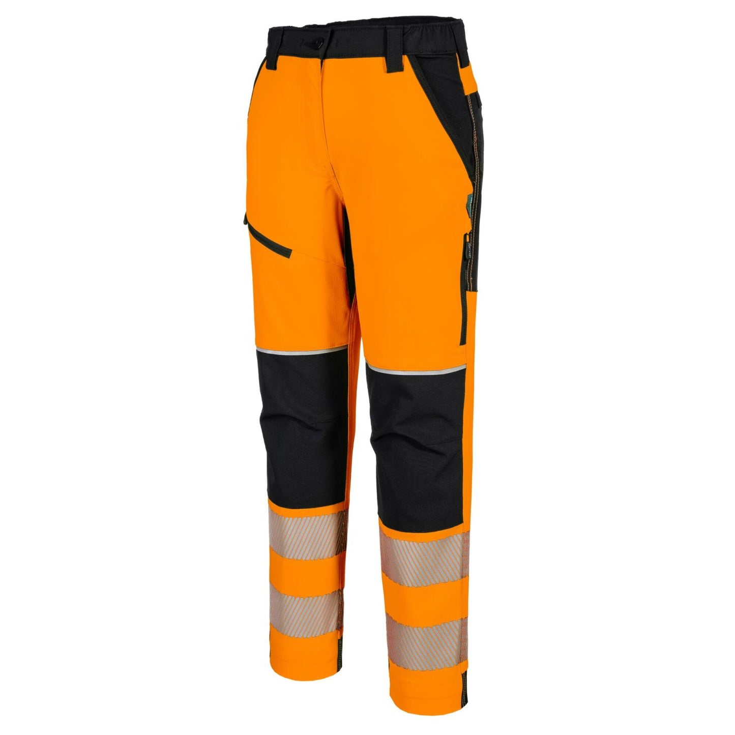 Portwest PW3 Hoge zichtbaarheid Broek T141 Hi-Vis stretch dames oranje-zwart(OB)
