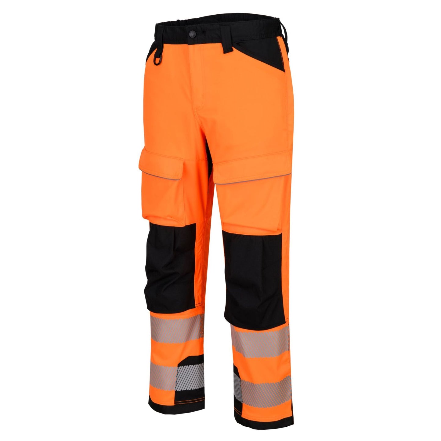 Portwest PW3 Hoge zichtbaarheid Harnasbroek T142 Hi-Vis oranje-zwart(OB)