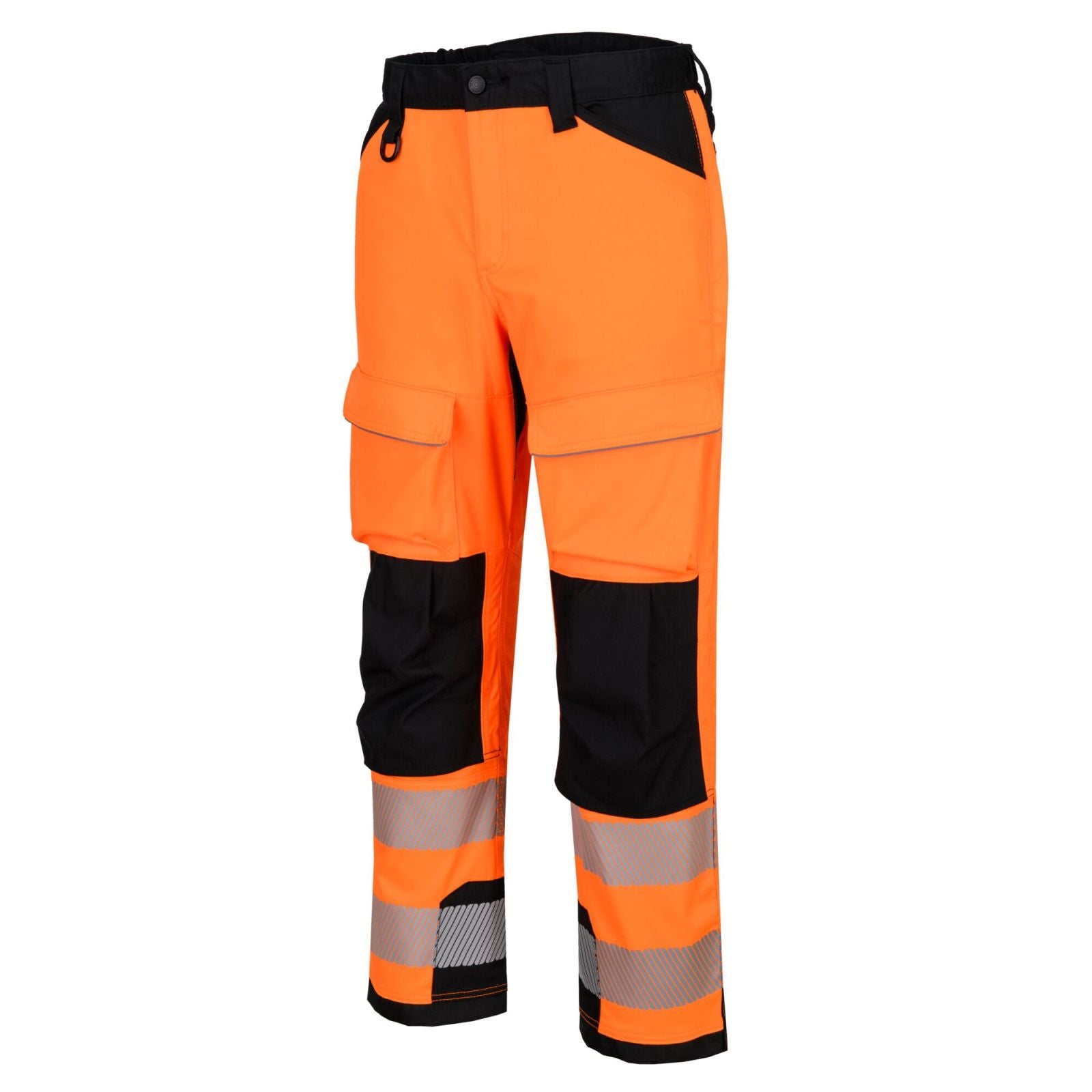 Portwest PW3 Hoge zichtbaarheid Harnasbroek T142 Hi-Vis oranje-zwart(OB)