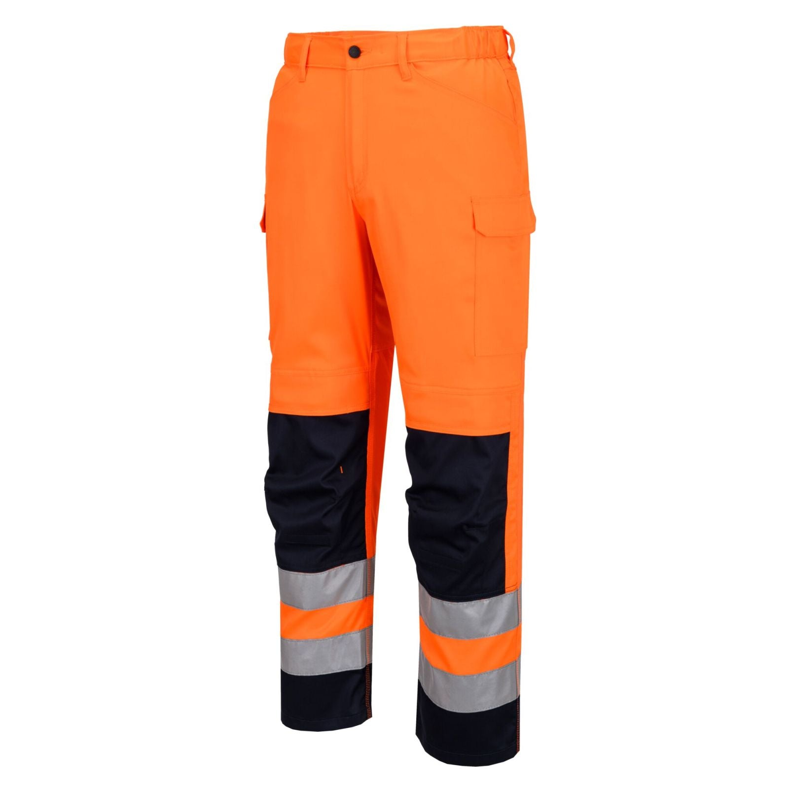 Portwest Hi-Vis Werkkleding Hoge zichtbaarheid Broek T143 Hi-Vis mesh paneel oranje-marineblauw(ON)