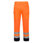 Portwest Hi-Vis Werkkleding Hoge zichtbaarheid Broek T143 Hi-Vis mesh paneel oranje-marineblauw(ON)