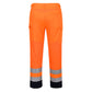 Portwest Hi-Vis Werkkleding Hoge zichtbaarheid Broek T143 Hi-Vis mesh paneel oranje-marineblauw(ON)
