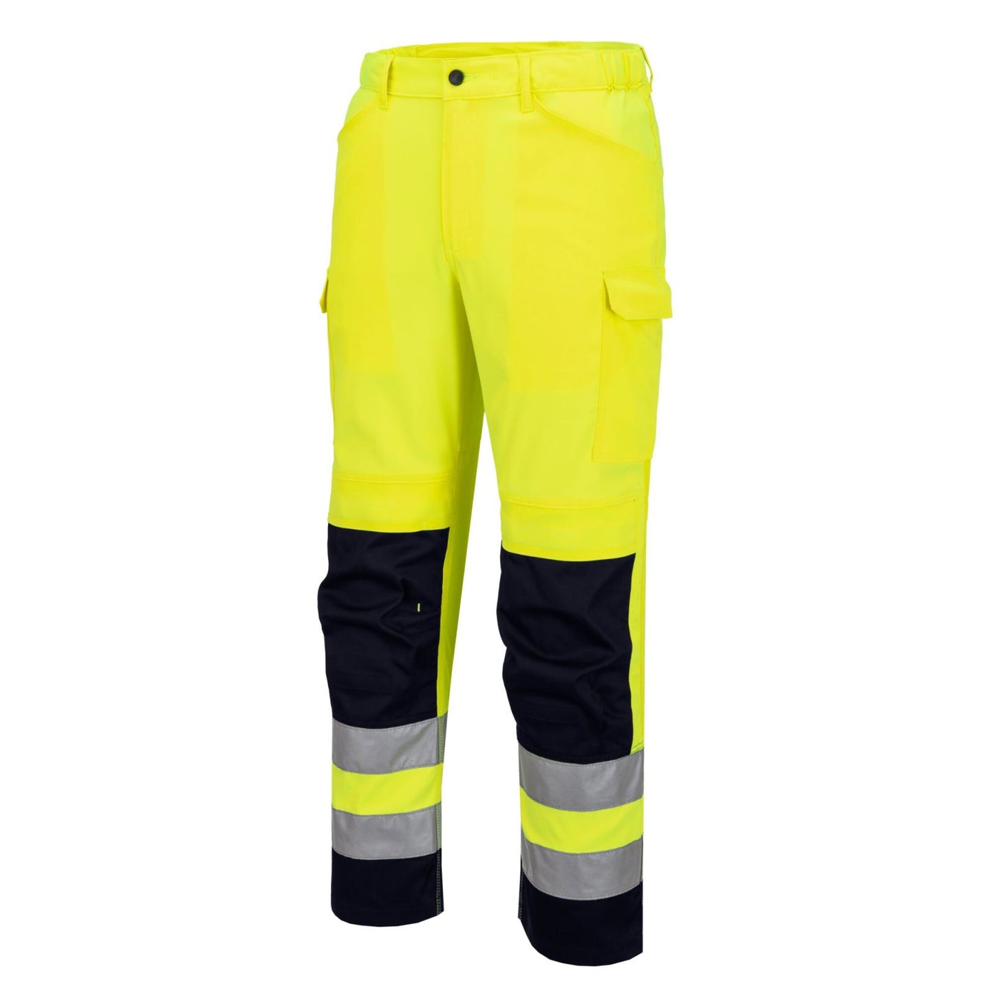Portwest Hi-Vis Werkkleding Hoge zichtbaarheid Broek T143 Hi-Vis mesh paneel geel-marineblauw(YN)