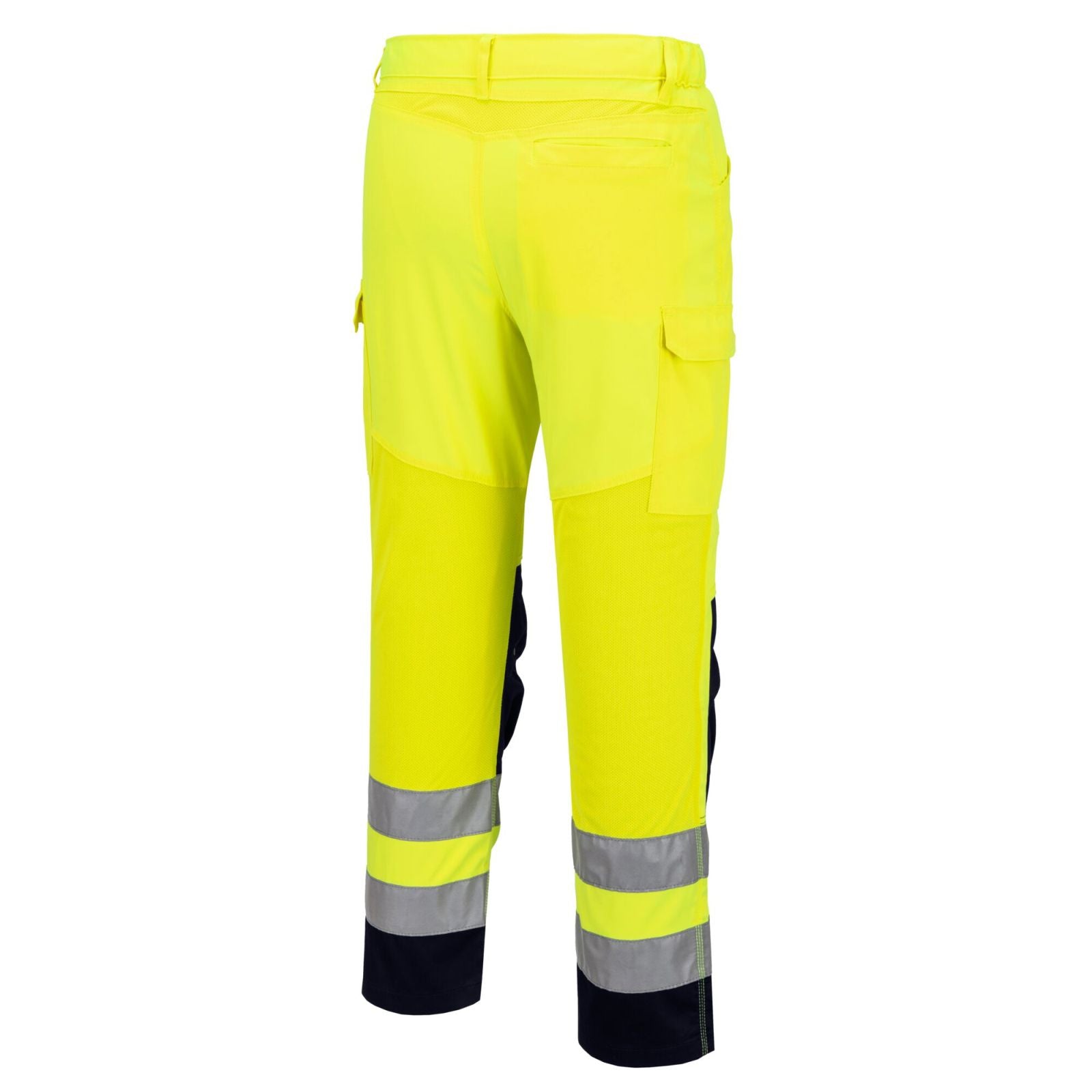 Portwest Hi-Vis Werkkleding Hoge zichtbaarheid Broek T143 Hi-Vis mesh paneel geel-marineblauw(YN)