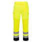 Portwest Hi-Vis Werkkleding Hoge zichtbaarheid Broek T143 Hi-Vis mesh paneel geel-marineblauw(YN)