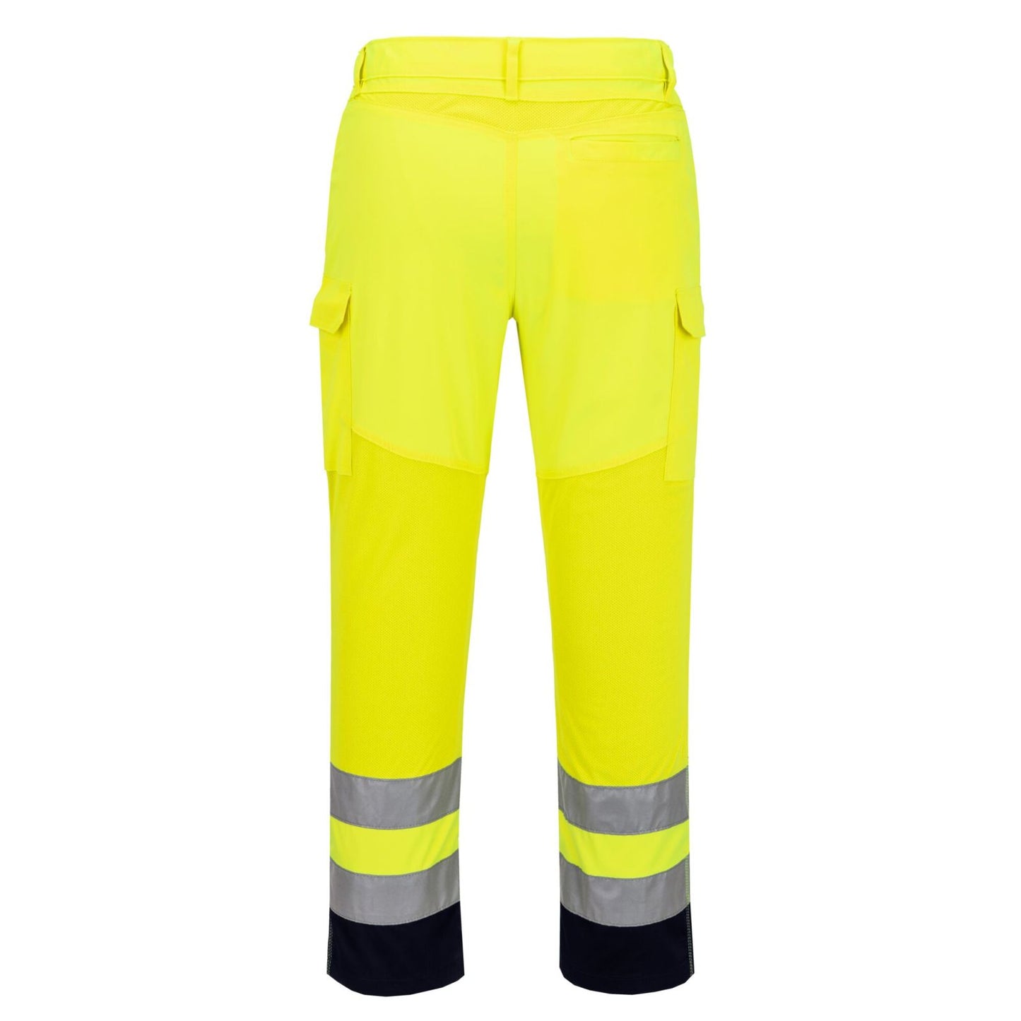 Portwest Hi-Vis Werkkleding Hoge zichtbaarheid Broek T143 Hi-Vis mesh paneel geel-marineblauw(YN)