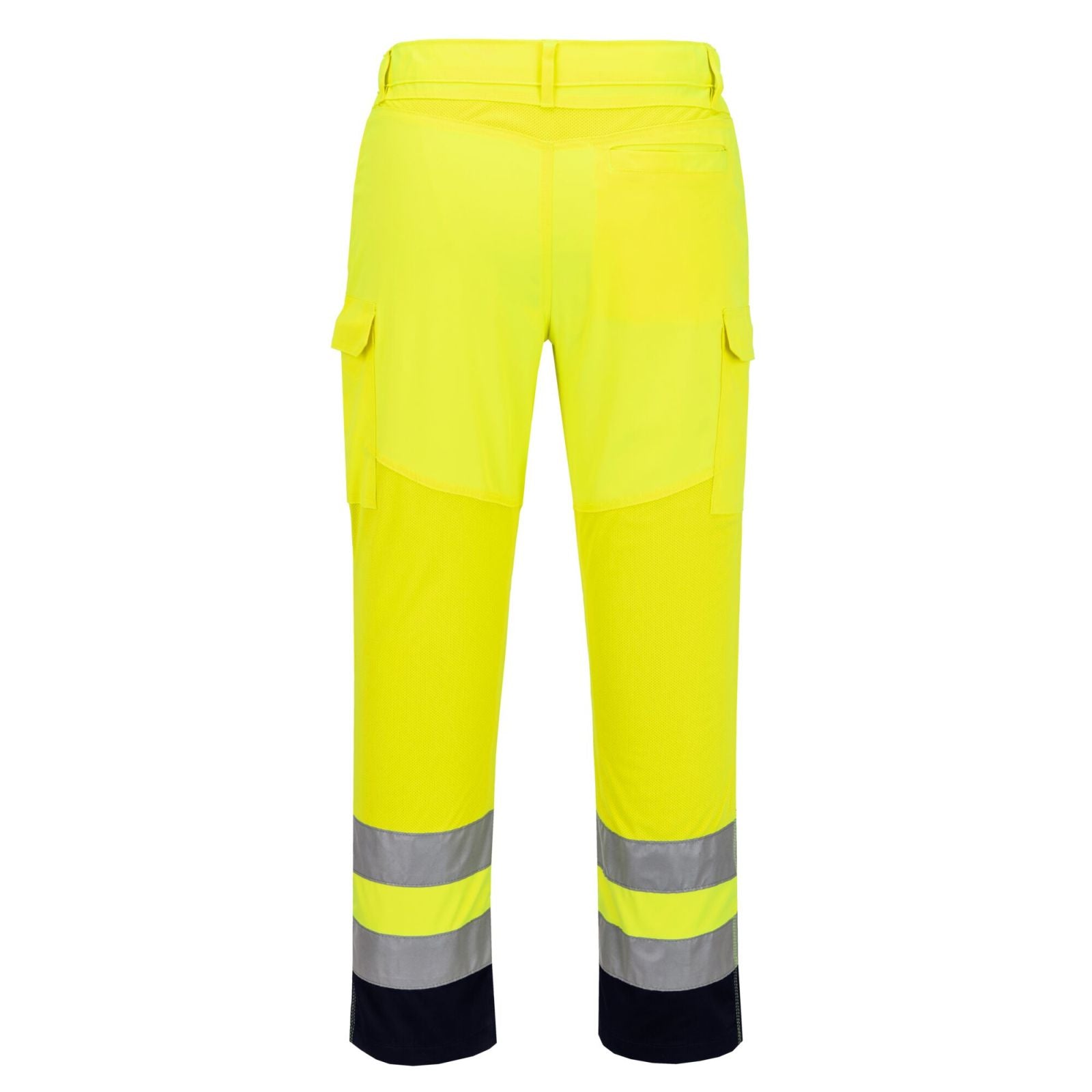 Portwest Hi-Vis Werkkleding Hoge zichtbaarheid Broek T143 Hi-Vis mesh paneel geel-marineblauw(YN)
