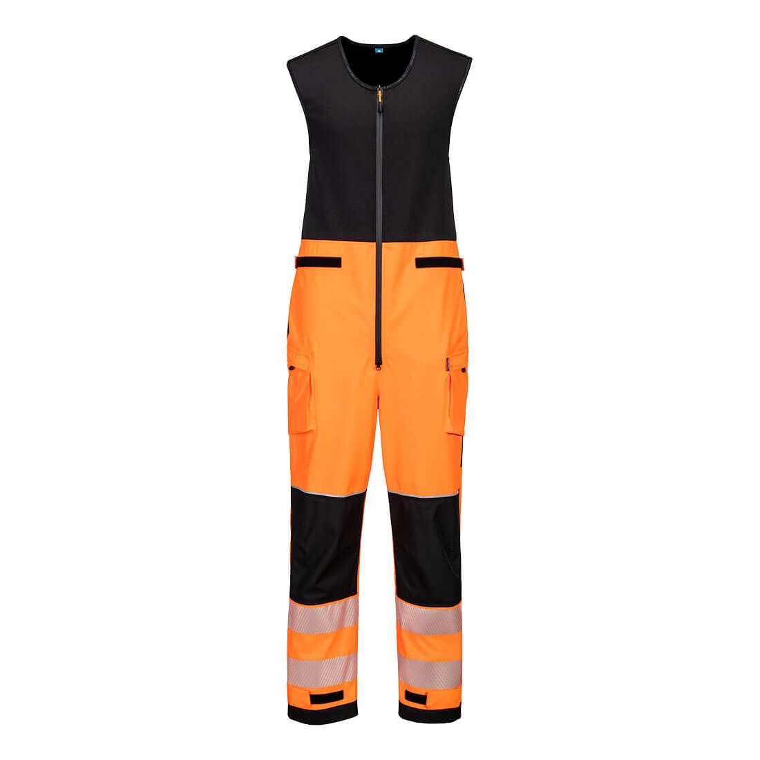 Portwest PW3 Hoge zichtbaarheid Tuinbroek T150 Hi-Vis regenbestendig (3L) oranje-zwart(OB)