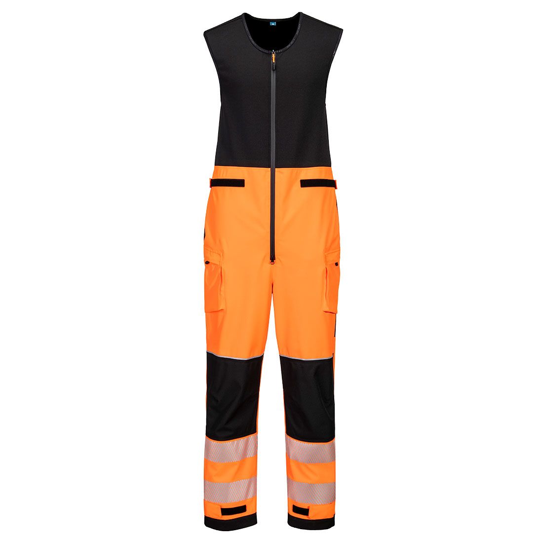Portwest PW3 Hoge zichtbaarheid Tuinbroek T150 Hi-Vis regenbestendig (3L) oranje-zwart(OB)