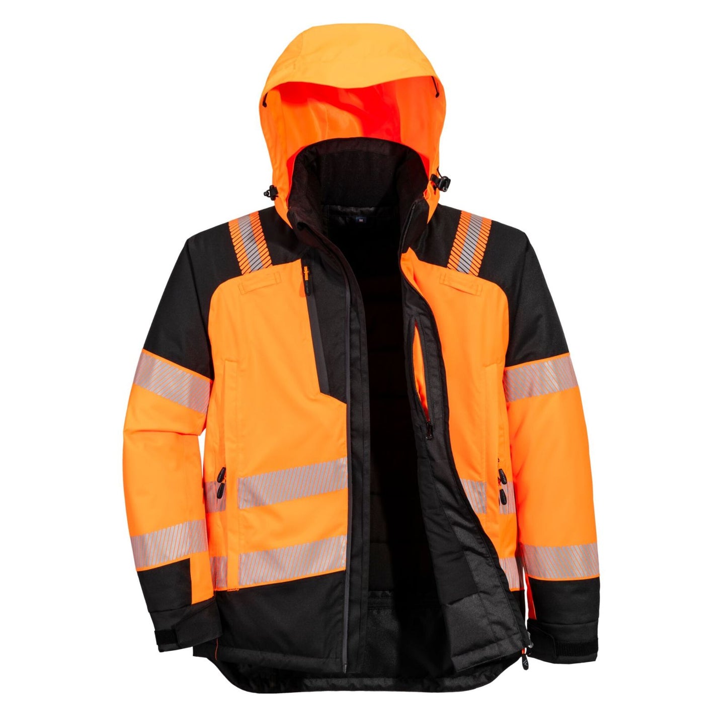 Portwest PW3 Hoge zichtbaarheid Winterjack T160 Hi-Vis oranje-zwart(OB)