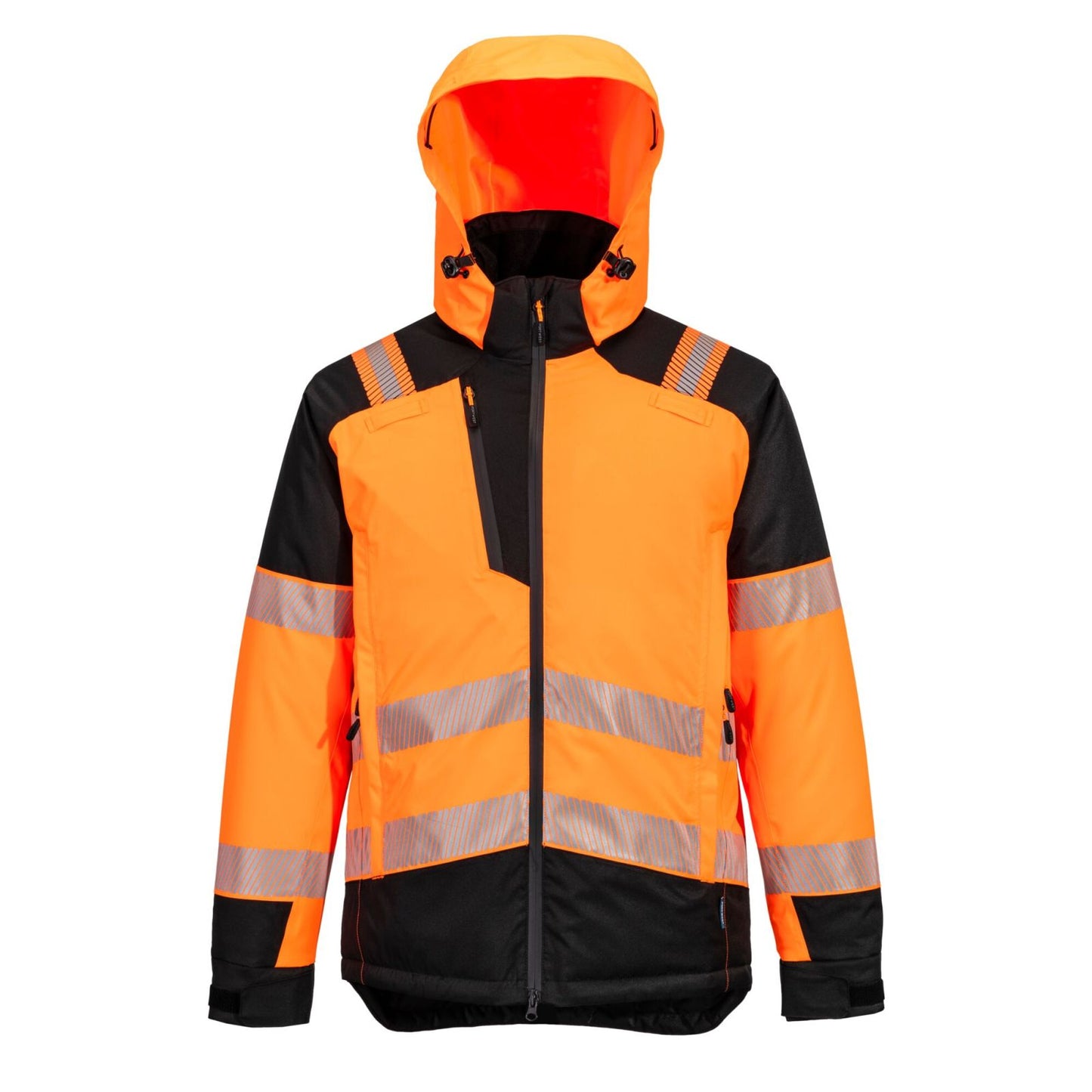 Portwest PW3 Hoge zichtbaarheid Winterjack T160 Hi-Vis oranje-zwart(OB)