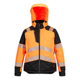 Portwest PW3 Hoge zichtbaarheid Winterjack T162 Hi-Vis Dames oranje-zwart(OB)
