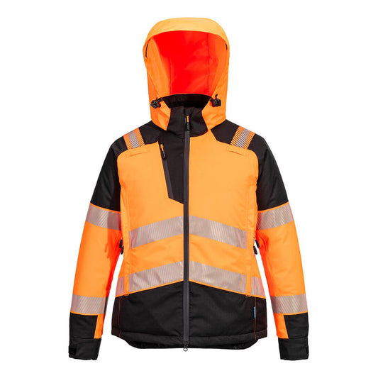 Portwest PW3 Hoge zichtbaarheid Winterjack T162 Hi-Vis Dames oranje-zwart(OB)