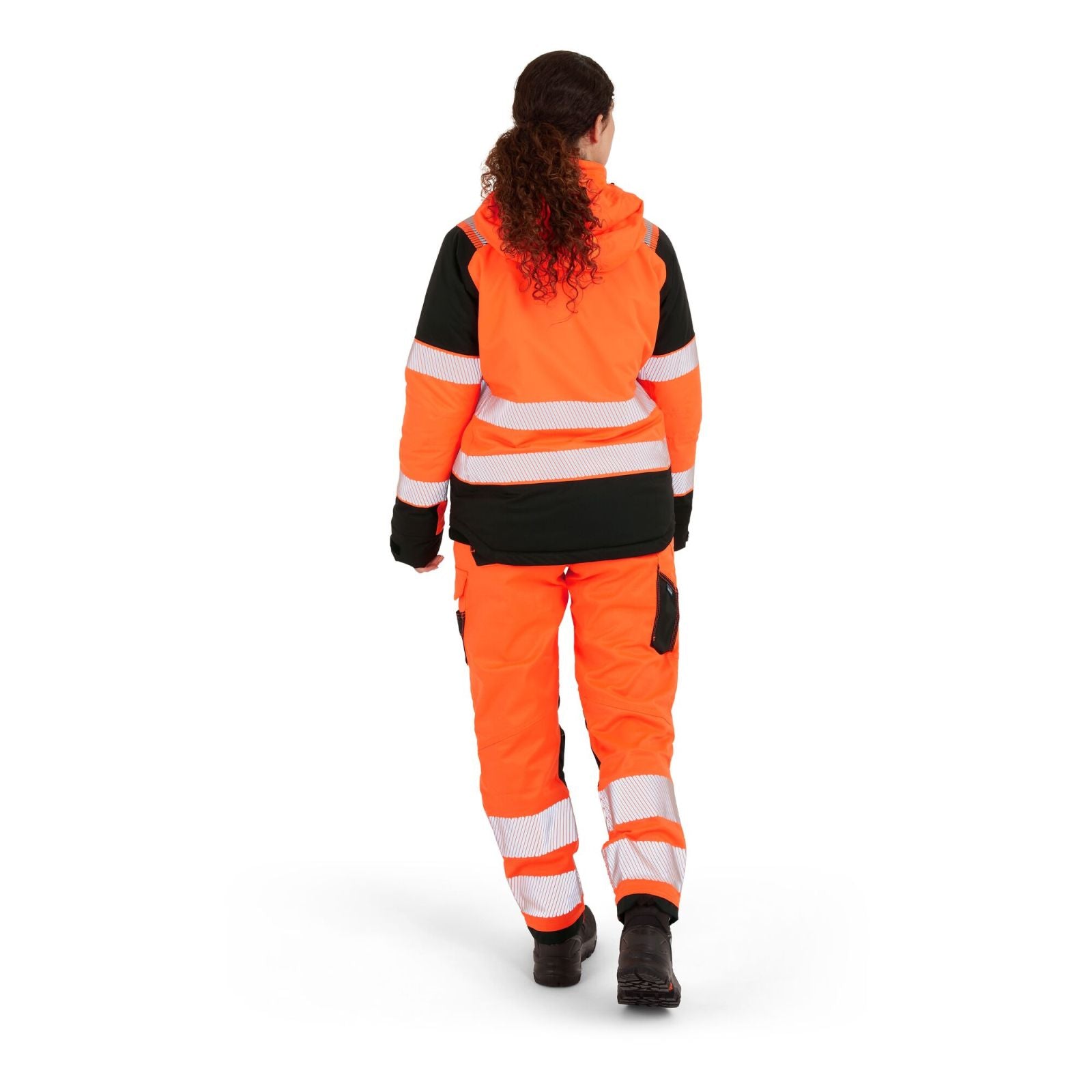 Portwest PW3 Hoge zichtbaarheid Winterjack T162 Hi-Vis Dames oranje-zwart(OB)