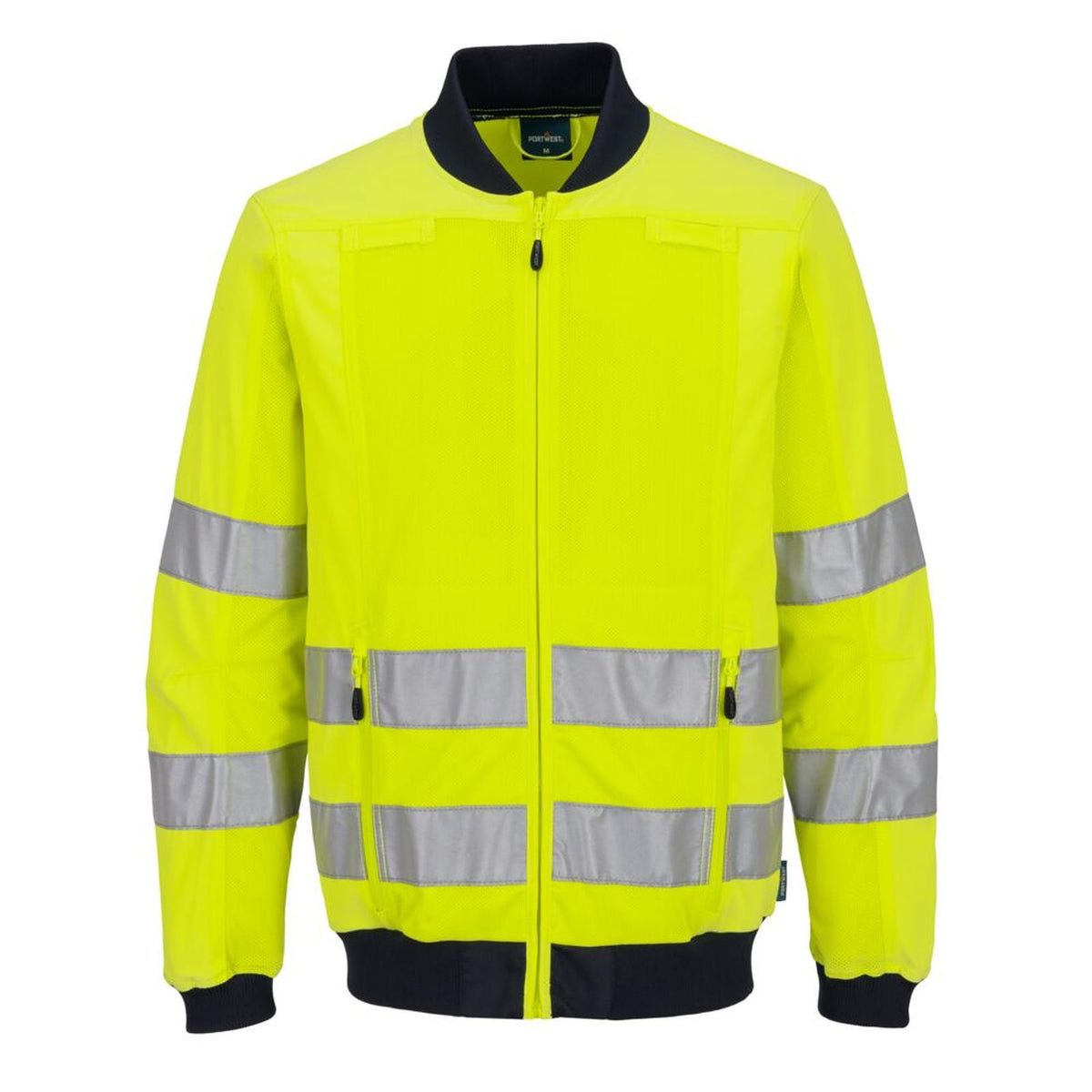 Portwest PW3 Hoge zichtbaarheid Werkjas T164 Hi-Vis mesh paneel geel-marineblauw(YN)