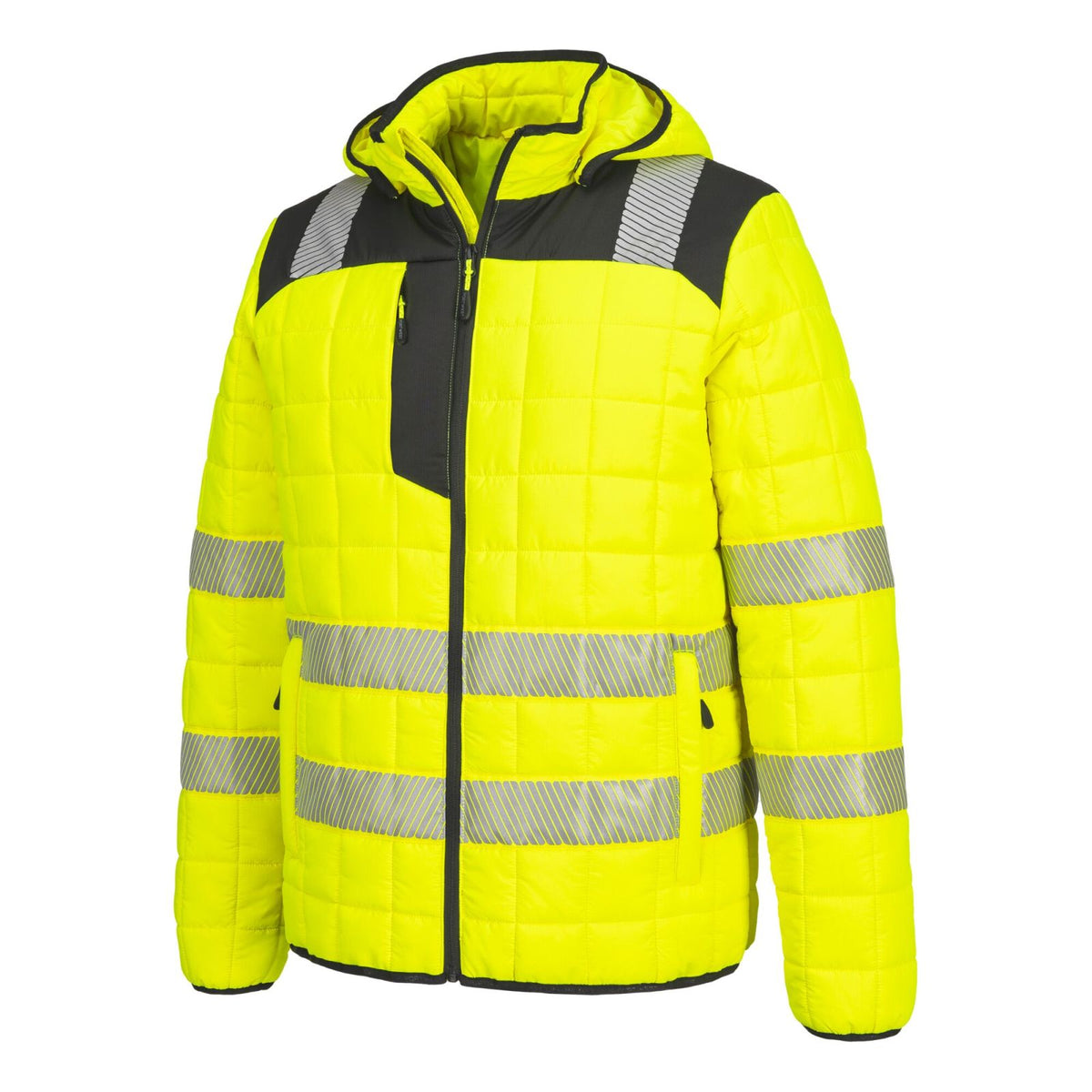 Portwest PW3 Hoge zichtbaarheid Jack T165 Hi-Vis square baffle geel-zwart(YB)