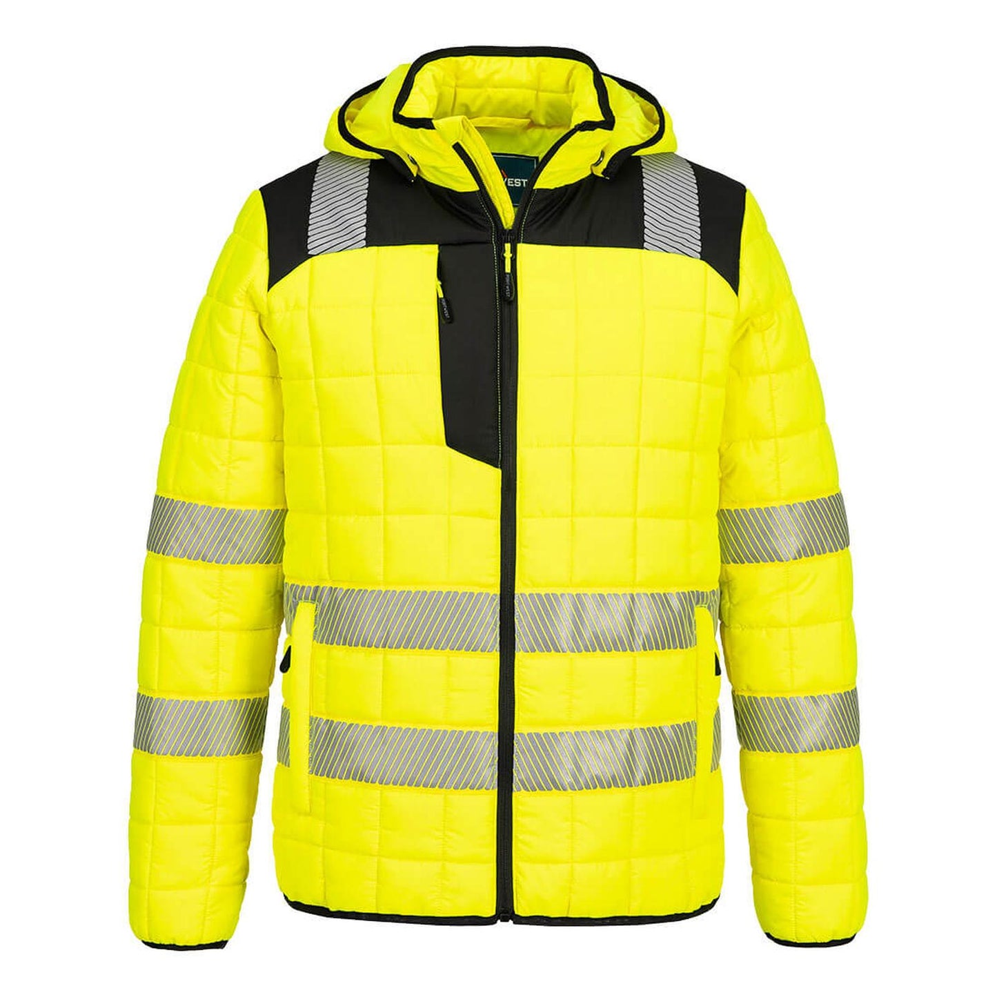 Portwest PW3 Hoge zichtbaarheid Jack T165 Hi-Vis square baffle geel-zwart(YB)
