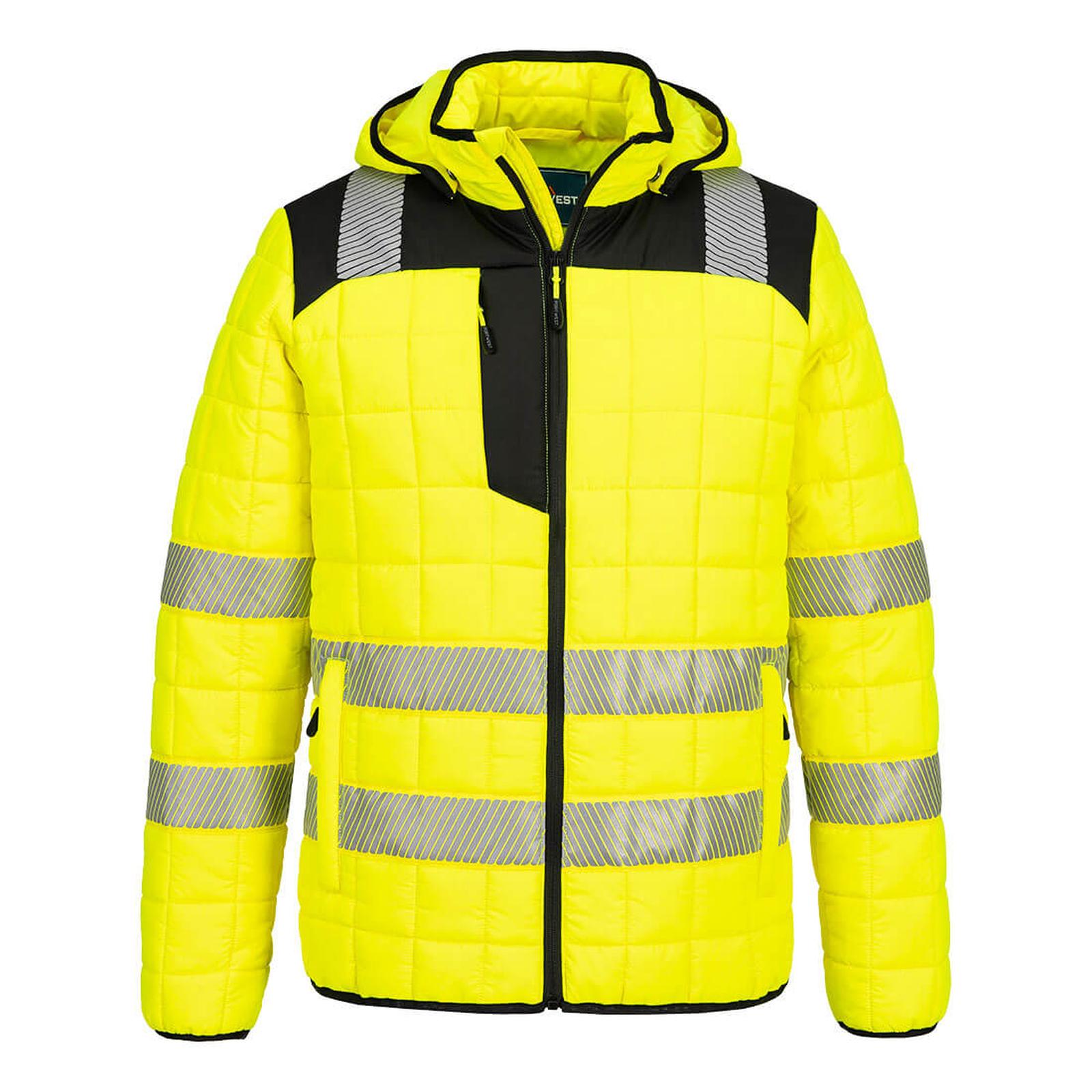 Portwest PW3 Hoge zichtbaarheid Jack T165 Hi-Vis square baffle geel-zwart(YB)
