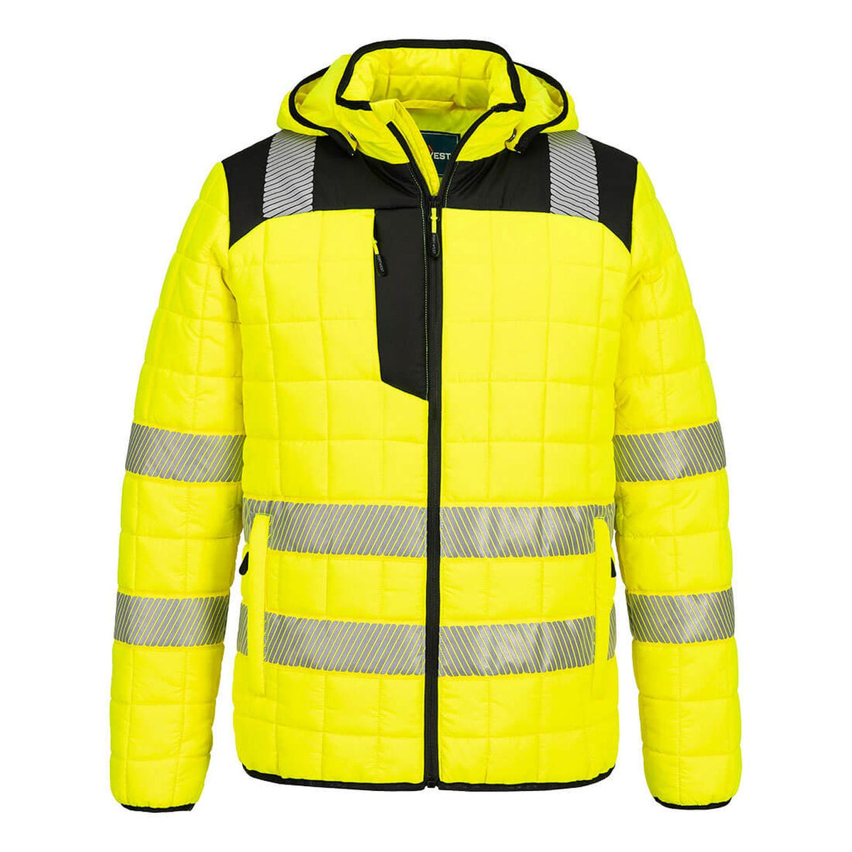 Portwest PW3 Hoge zichtbaarheid Jack T165 Hi-Vis square baffle geel-zwart(YB)
