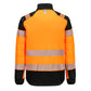 Portwest PW3 Hoge zichtbaarheid Jack T170 baffle Hi-Vis hybride winddicht waterafstotend oranje-zwart(OB)