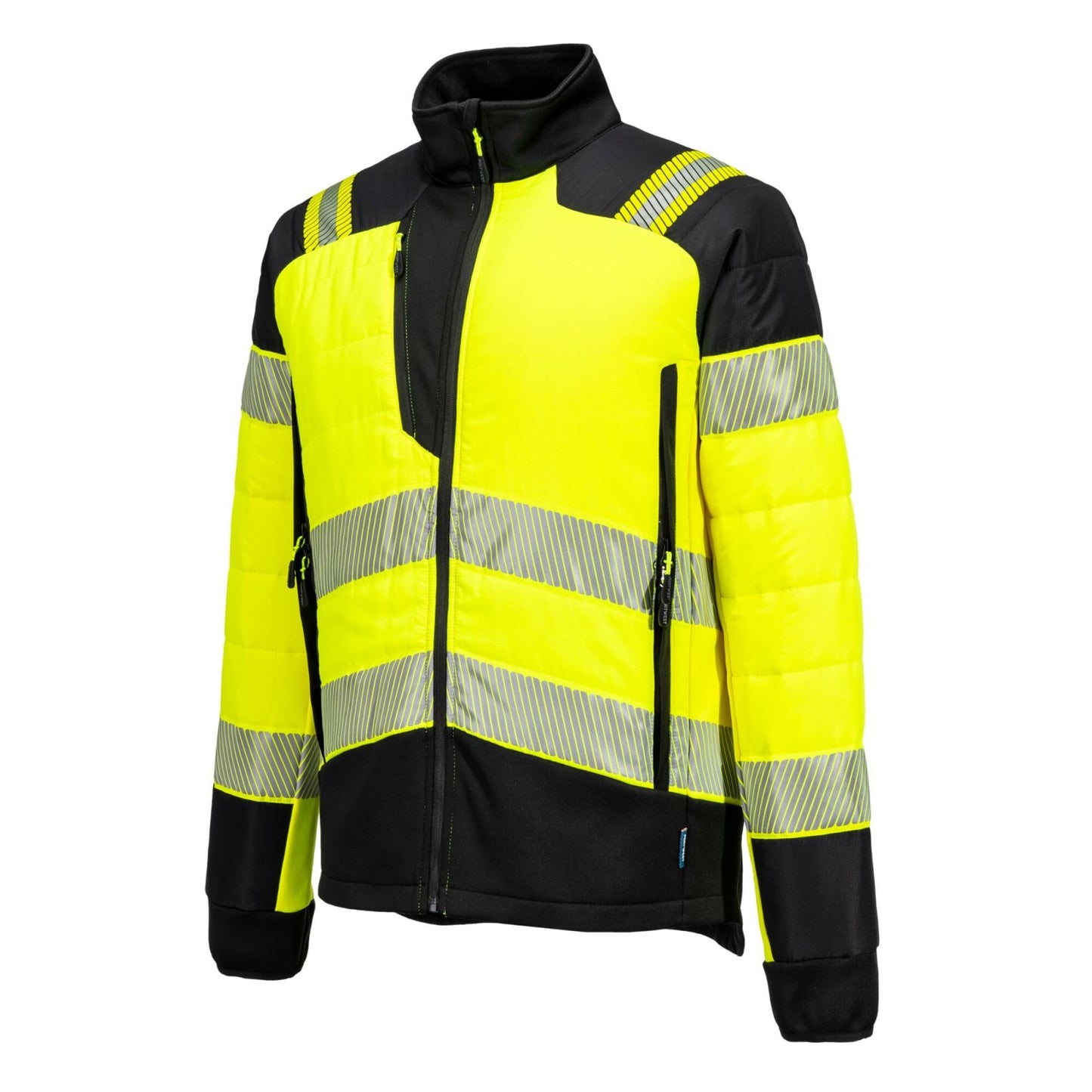 Portwest PW3 Hoge zichtbaarheid Jack T170 baffle Hi-Vis hybride winddicht waterafstotend geel-zwart(YB)