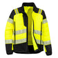 Portwest PW3 Hoge zichtbaarheid Jack T170 baffle Hi-Vis hybride winddicht waterafstotend geel-zwart(YB)