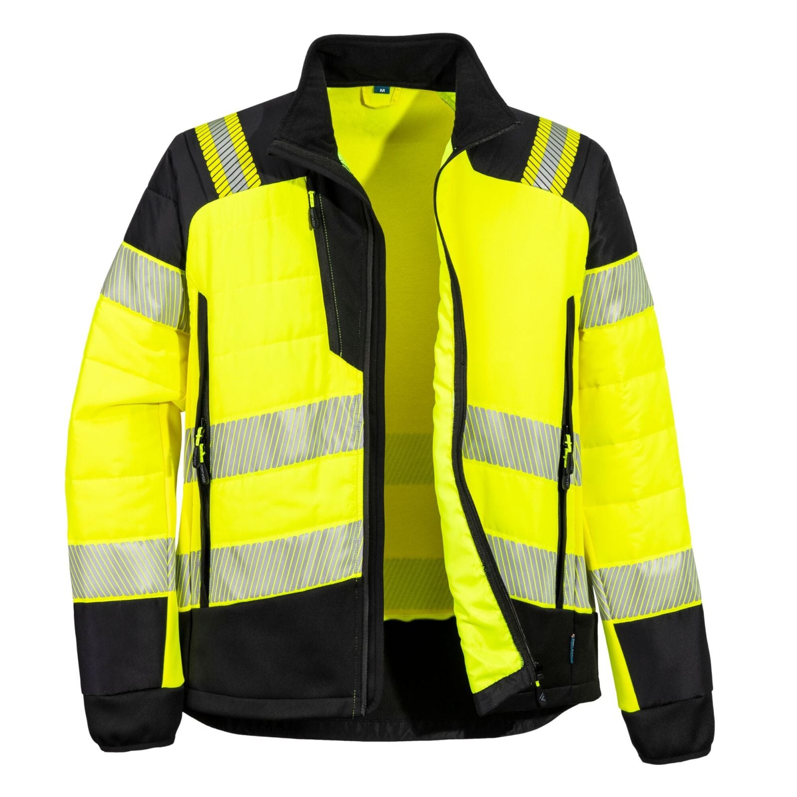 Portwest PW3 Hoge zichtbaarheid Jack T170 baffle Hi-Vis hybride winddicht waterafstotend geel-zwart(YB)