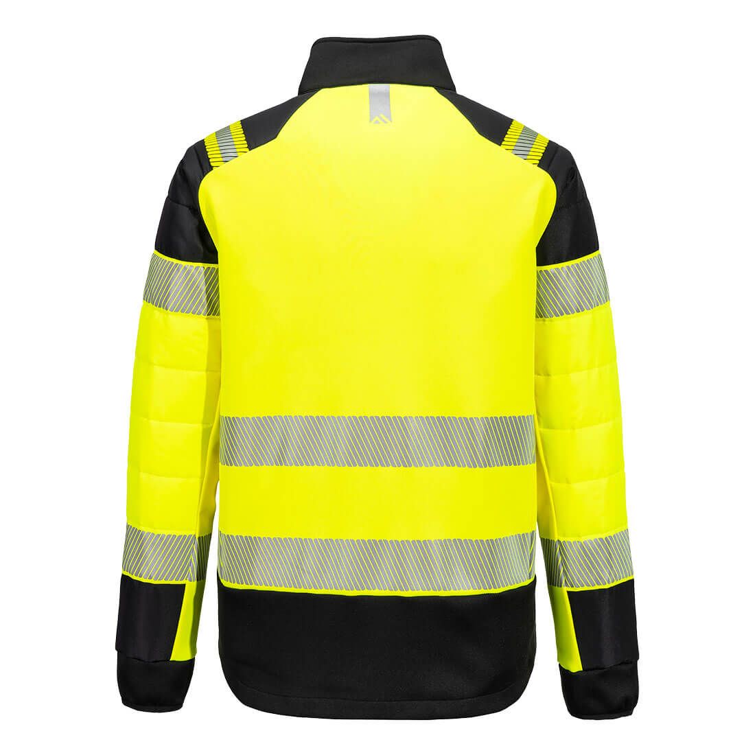 Portwest PW3 Hoge zichtbaarheid Jack T170 baffle Hi-Vis hybride winddicht waterafstotend geel-zwart(YB)